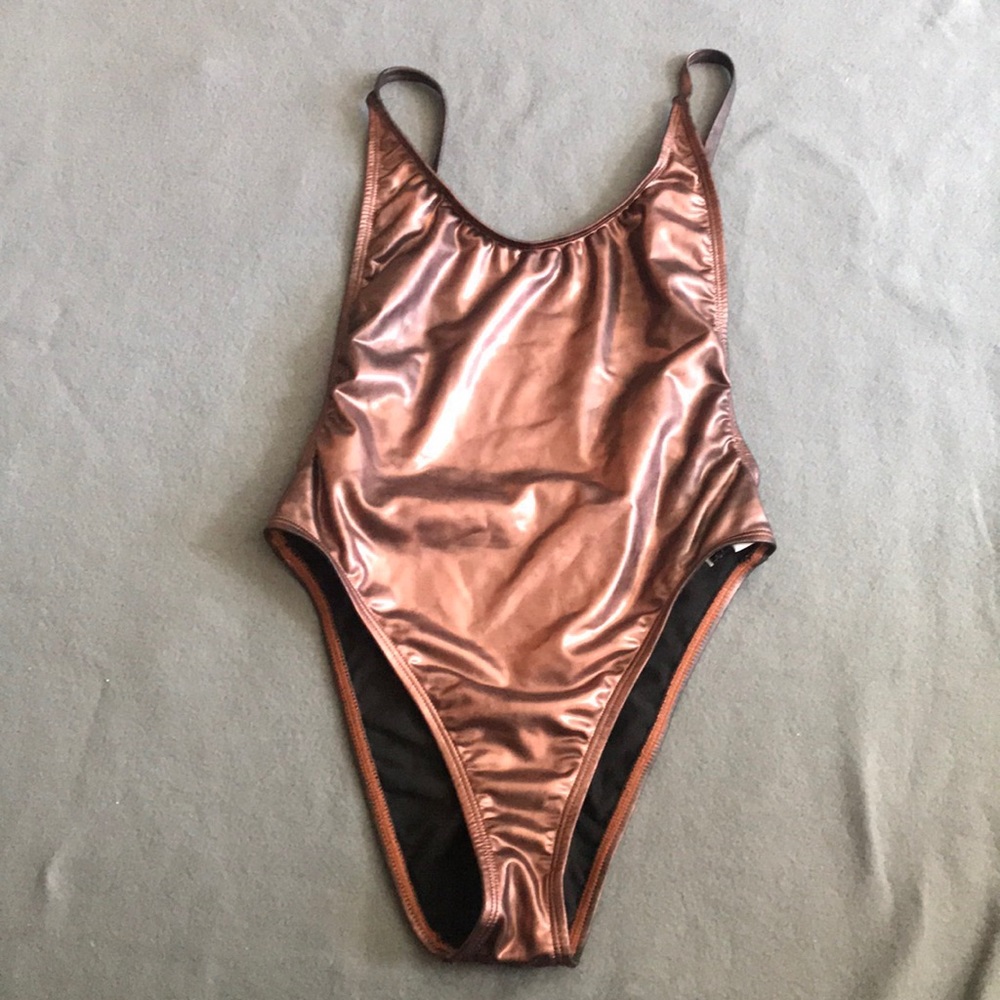 Bronze/metallic one piece